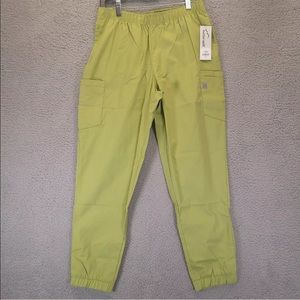 A Scrubs Butter-Soft Core Jogger Cargo Scrub Pants Medium Petite Fern Green NWOT